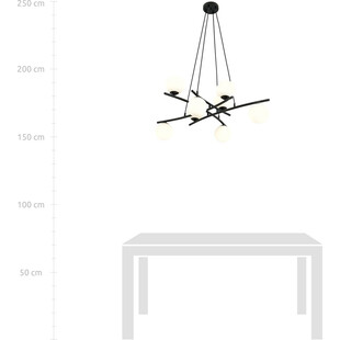 Lampa wisząca ESSA VIII - szkło, 8 żarówek - Emibig