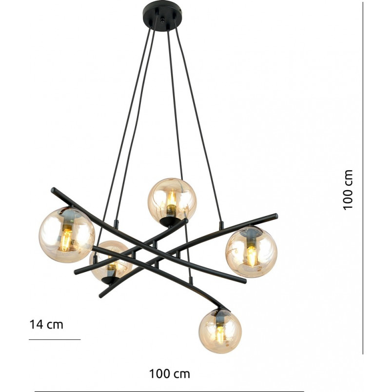 Lampa Essa V - Szklane Kule, Nowoczesny Design | Emibig