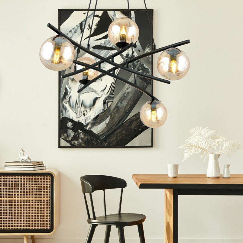 Lampa Essa V - Szklane Kule, Nowoczesny Design | Emibig