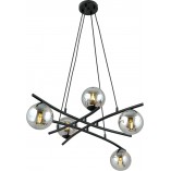 Lampa wisząca Essa V - Szklane kule, grafit/czarny | Emibig