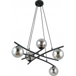 Lampa wisząca Essa V - Szklane kule, grafit/czarny | Emibig
