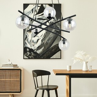 Lampa wisząca Essa V - szklane kule, nowoczesny design | Emibig