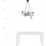 Lampa wisząca Essa V - szklane kule, nowoczesny design | Emibig