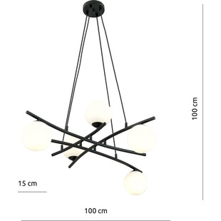 Lampa wisząca Essa V - szklane kule, nowoczesny design | Emibig