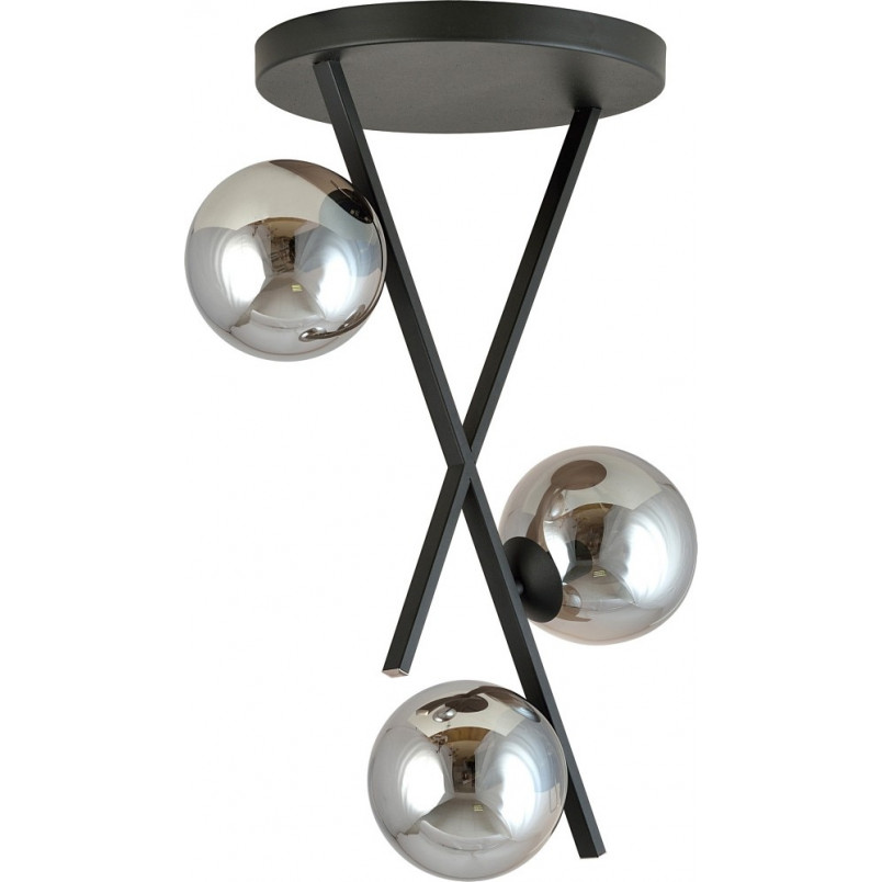 Lampa Sufitowa River III - Emibig | Szklane Kule, Grafit