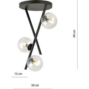 Lampa sufitowa River III - szklane kule | Emibig