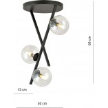 Lampa sufitowa River III - szklane kule | Emibig