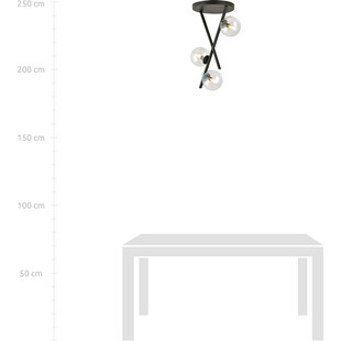 Lampa sufitowa River III - szklane kule | Emibig