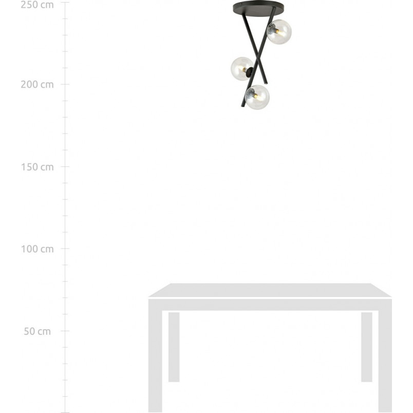 Lampa sufitowa River III - szklane kule | Emibig