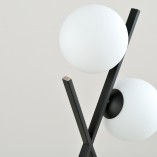 Lampa Sufitowa River III - Szkło Opal/Czarny | Emibig
