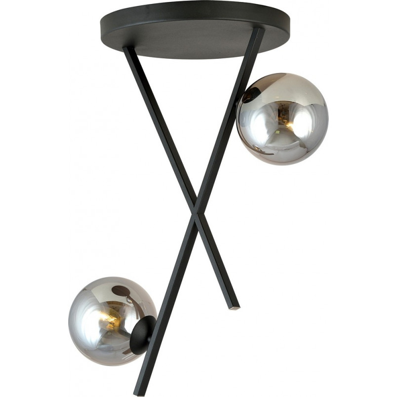 Lampa Sufitowa River II - Szklane Kule, Grafit/Czarny | Emibig