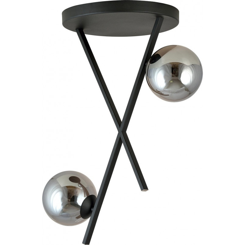 Lampa Sufitowa River II - Szklane Kule, Grafit/Czarny | Emibig
