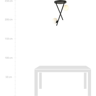 Lampa Sufitowa River II Emibig - Szkło Opal/Czarny | Kup Teraz
