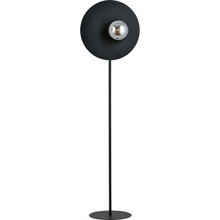 Lampa podłogowa dekoracyjna szklana kula Oslo czarny / grafit Emibig