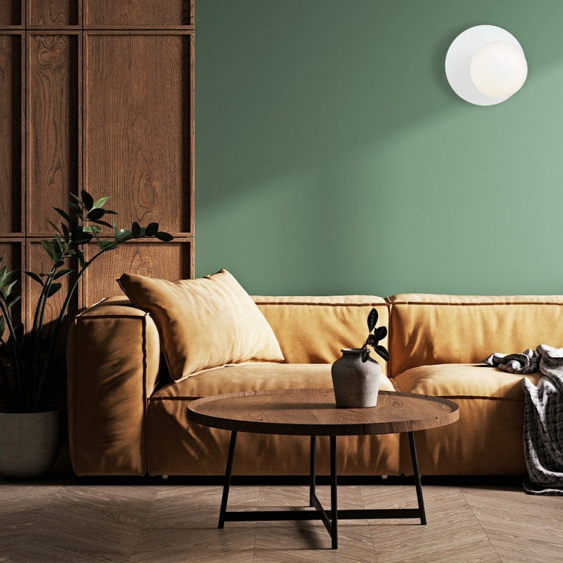 Kinkiet szklany Oslo biały Emibig | Elegancki design