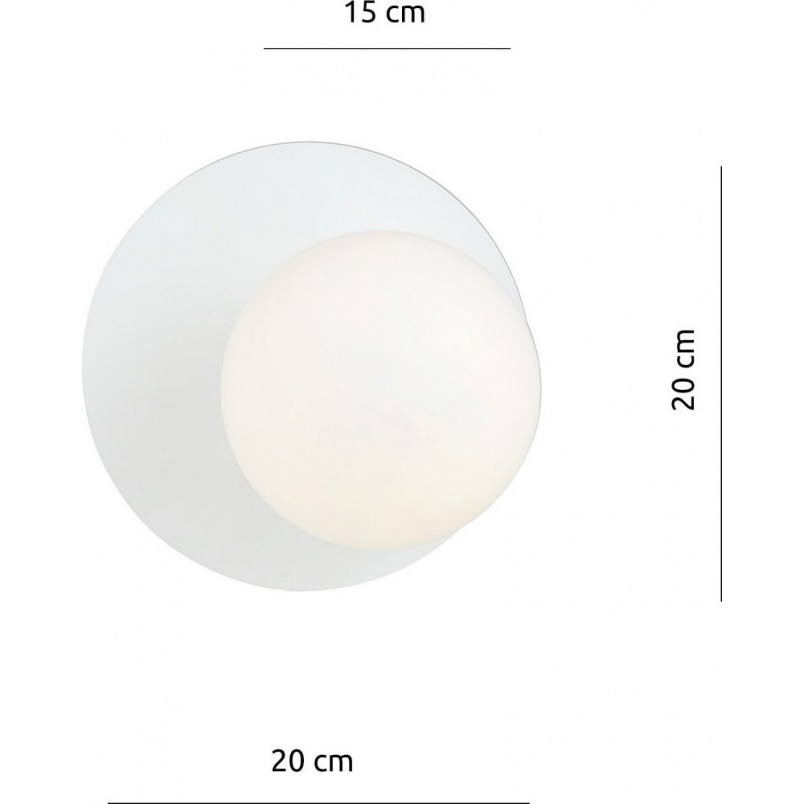 Kinkiet szklany Oslo biały Emibig | Elegancki design