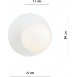 Kinkiet szklany Oslo biały Emibig | Elegancki design