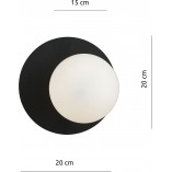 Kinkiet Oslo czarny - szklana kula Emibig | Design i jakość