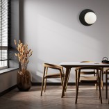 Kinkiet Oslo czarny - szklana kula Emibig | Design i jakość