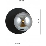 Kinkiet Oslo czarny/grafit Emibig - Elegancki design | Sklep z lampami