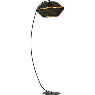 Lampa podłogowa z ażurowym kloszem Malia czarny / złoty Emibig