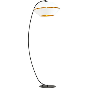 Lampa podłogowa nowoczesna z abażurem Piano biały / złoty Emibig