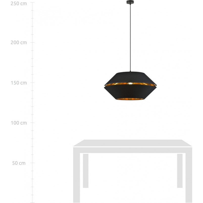 Lampa wisząca Piano czarno-złota | Emibig - Nowoczesne oświetlenie