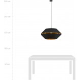 Lampa wisząca Piano czarno-złota | Emibig - Nowoczesne oświetlenie