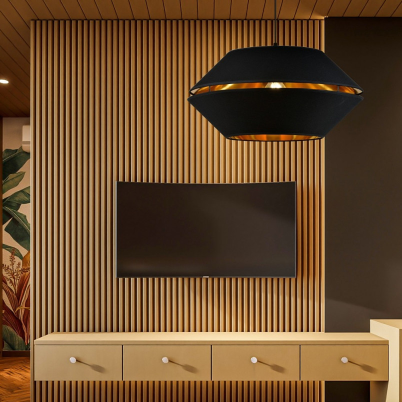 Lampa wisząca Piano czarno-złota | Emibig - Nowoczesne oświetlenie