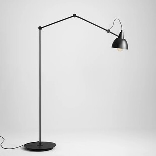 Lampa podłogowa industrialna Aida czarna Aldex