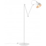 Lampa podłogowa skandynawska Aida biała Aldex