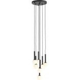 Lampa wisząca Riu VII - czarno-białe kule szklane | Aldex
