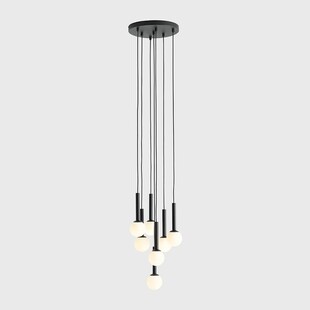 Lampa wisząca szklane kule Riu VII 30cm czarno-biała Aldex