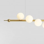 Lampa Wave Brass VII Aldex - Glamour, szkło, mosiądz | Kup teraz