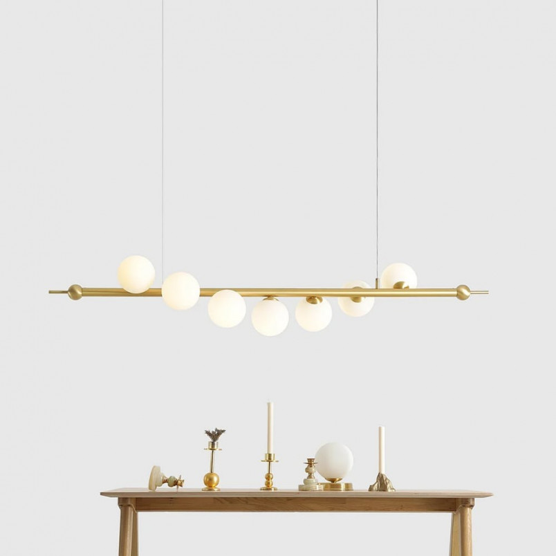Lampa Wave Brass VII Aldex - Glamour, szkło, mosiądz | Kup teraz