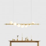 Lampa Wave Brass VII Aldex - Glamour, szkło, mosiądz | Kup teraz