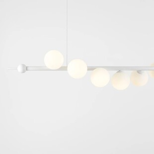 Lampa Wave White VII - Szklane kule białe | Aldex