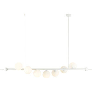 Lampa designerska szklane kule Wave White VII 168cm biała Aldex