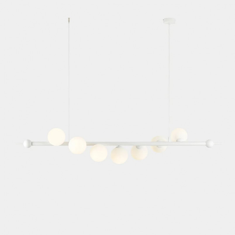 Lampa Wave White VII - Szklane kule białe | Aldex