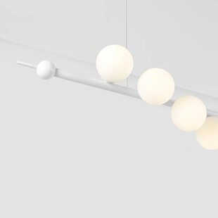 Lampa Wave White VII - Szklane kule białe | Aldex