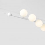 Lampa Wave White VII - Szklane kule białe | Aldex