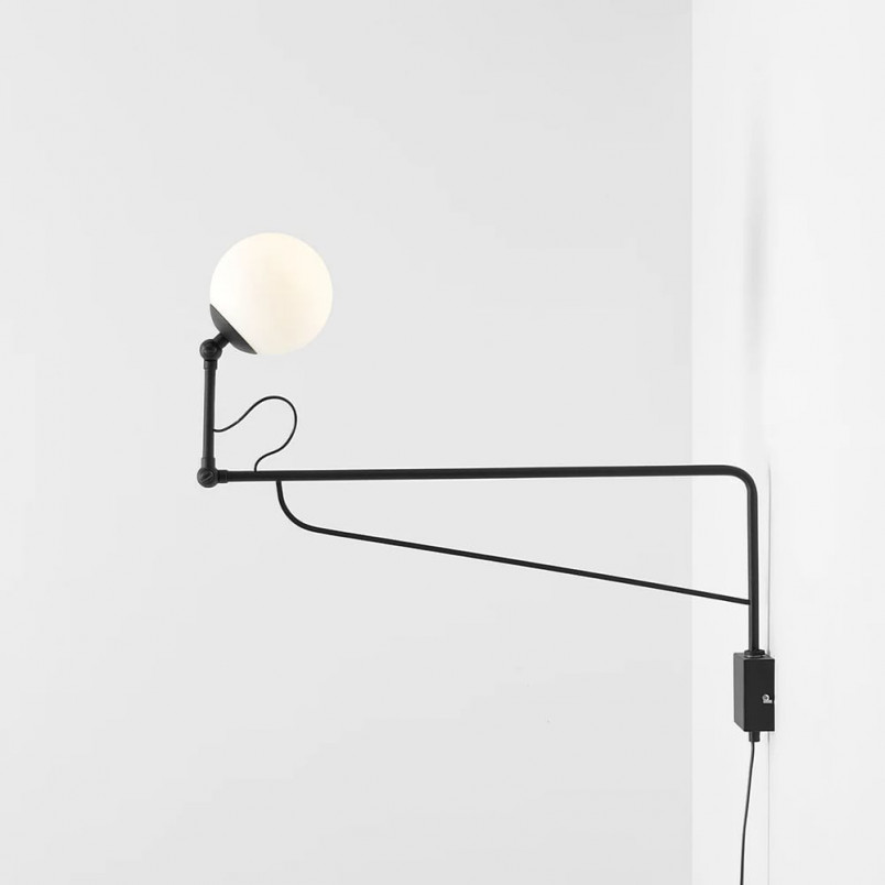 Kinkiet Soho Glass biało-czarny Aldex | Elegancki design