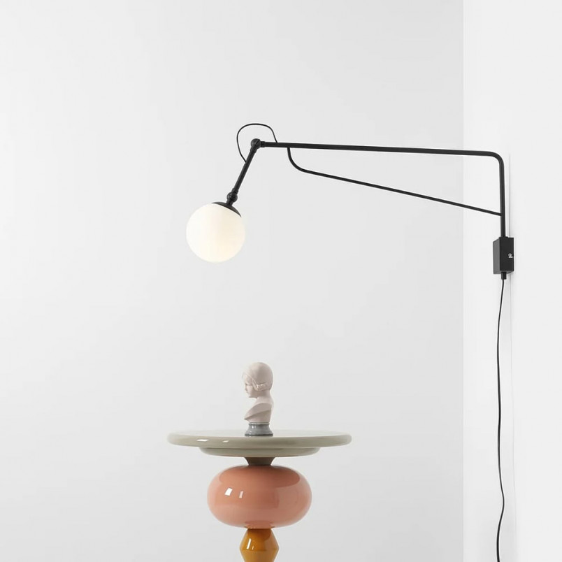 Kinkiet Soho Glass biało-czarny Aldex | Elegancki design