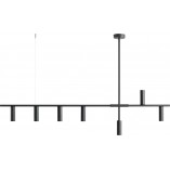 Lampa wisząca podłużna Trevo VII 145cm czarna Aldex