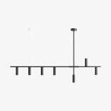 Lampa wisząca podłużna Trevo VII 145cm czarna Aldex