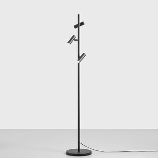 Lampa podłogowa z reflektorkami Trevo III czarna Aldex