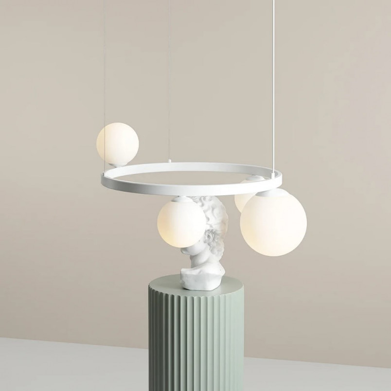 Lampa Wisząca Garda White Ring IV - Aldex | Szkło, Biały