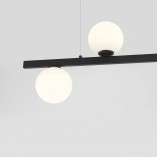 Lampa podłużna szklane kule Garda Black V 151cm biało-czarna Aldex