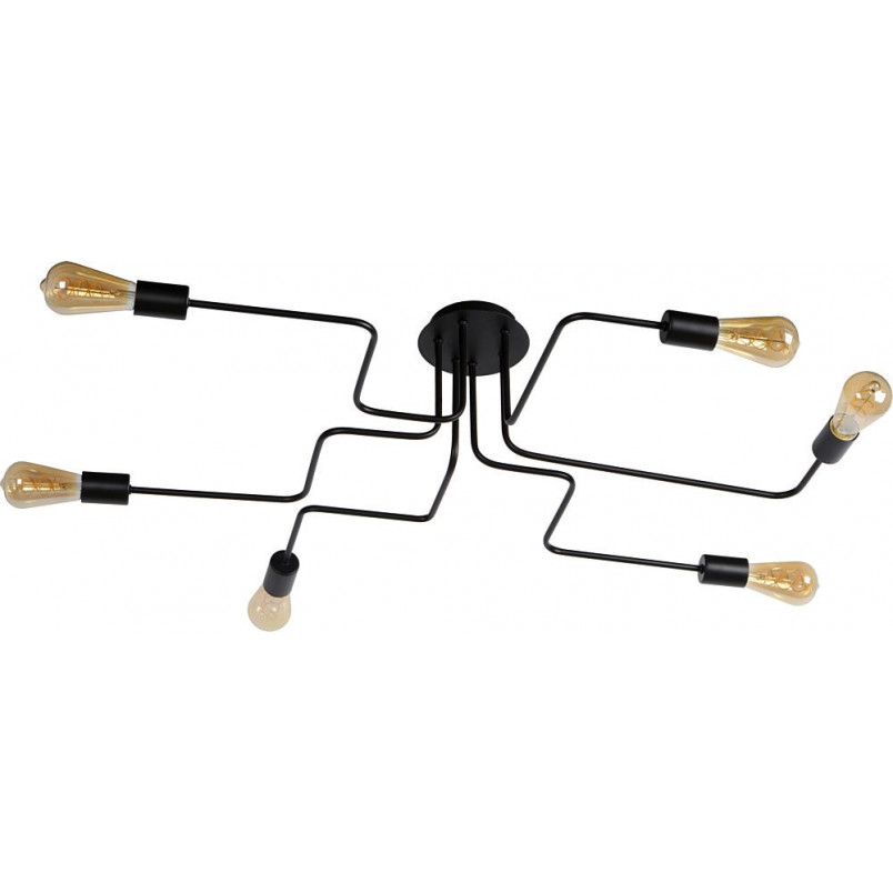 Lampa sufitowa loft Lester VI czarna | Lucide - 100cm