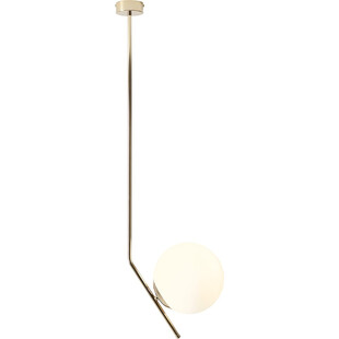 Lampa sufitowa szklana kula Gallia 95cm biało-złota Aldex